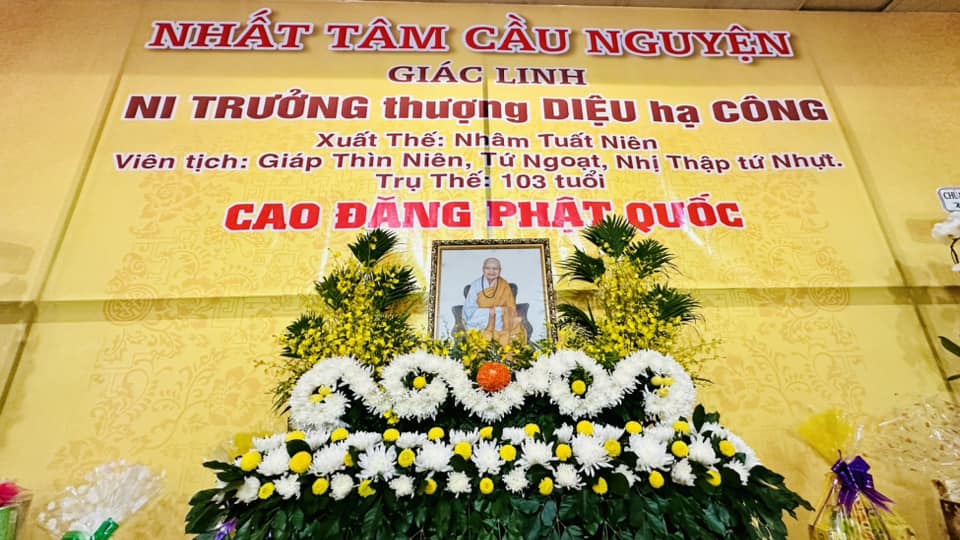 Biên Hòa: Lễ nhập kim quan Cố Ni trưởng thượng Diệu hạ Công, tại Tịnh xá Thắng Liên Hoa